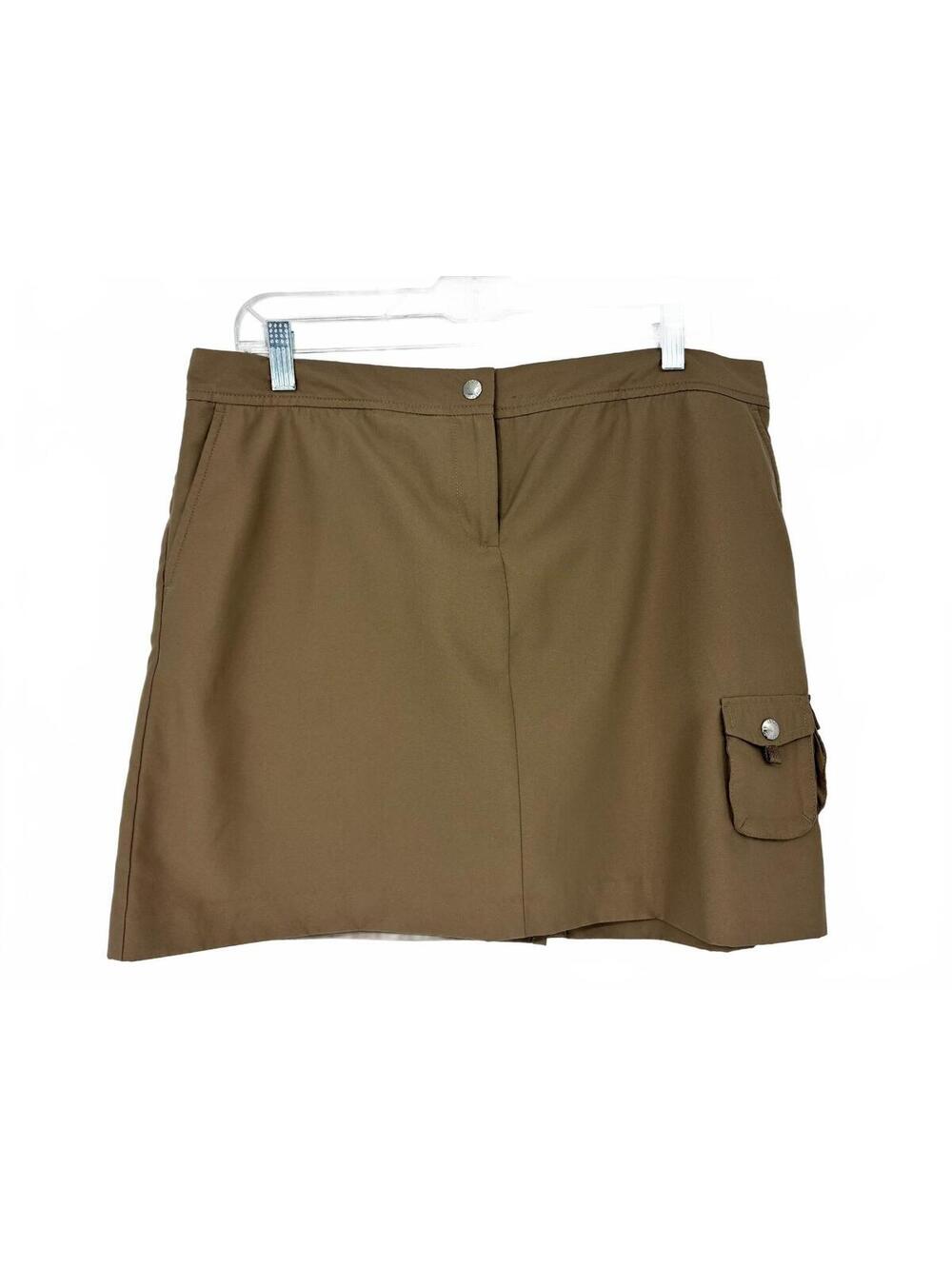 IZOD Cool FX Women's Khaki Golf Sporty Skort with Pockets Size 12
